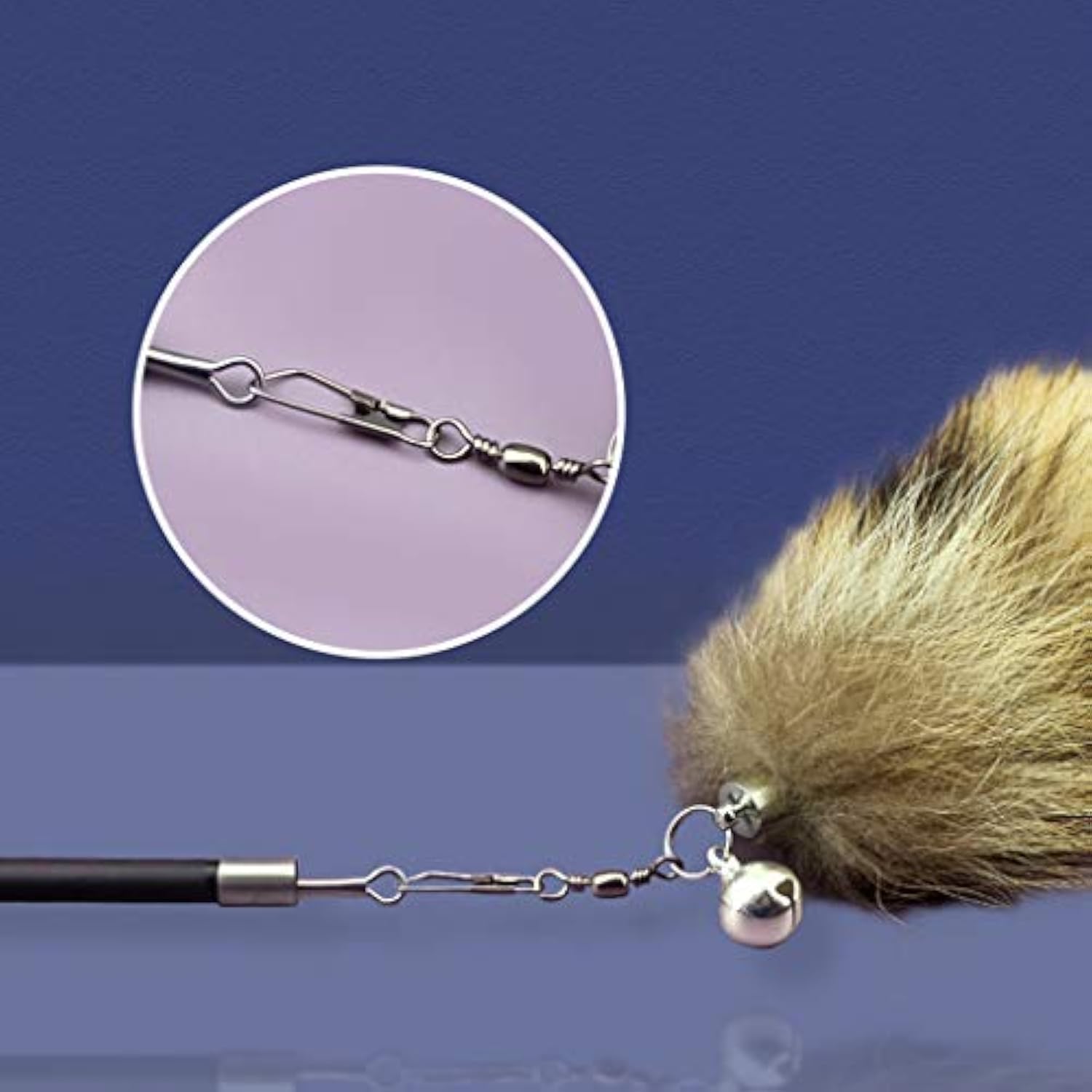 KFX-1259197 Interactive Cat Toy Wand with Elastic String for Engaging Play and Exercise