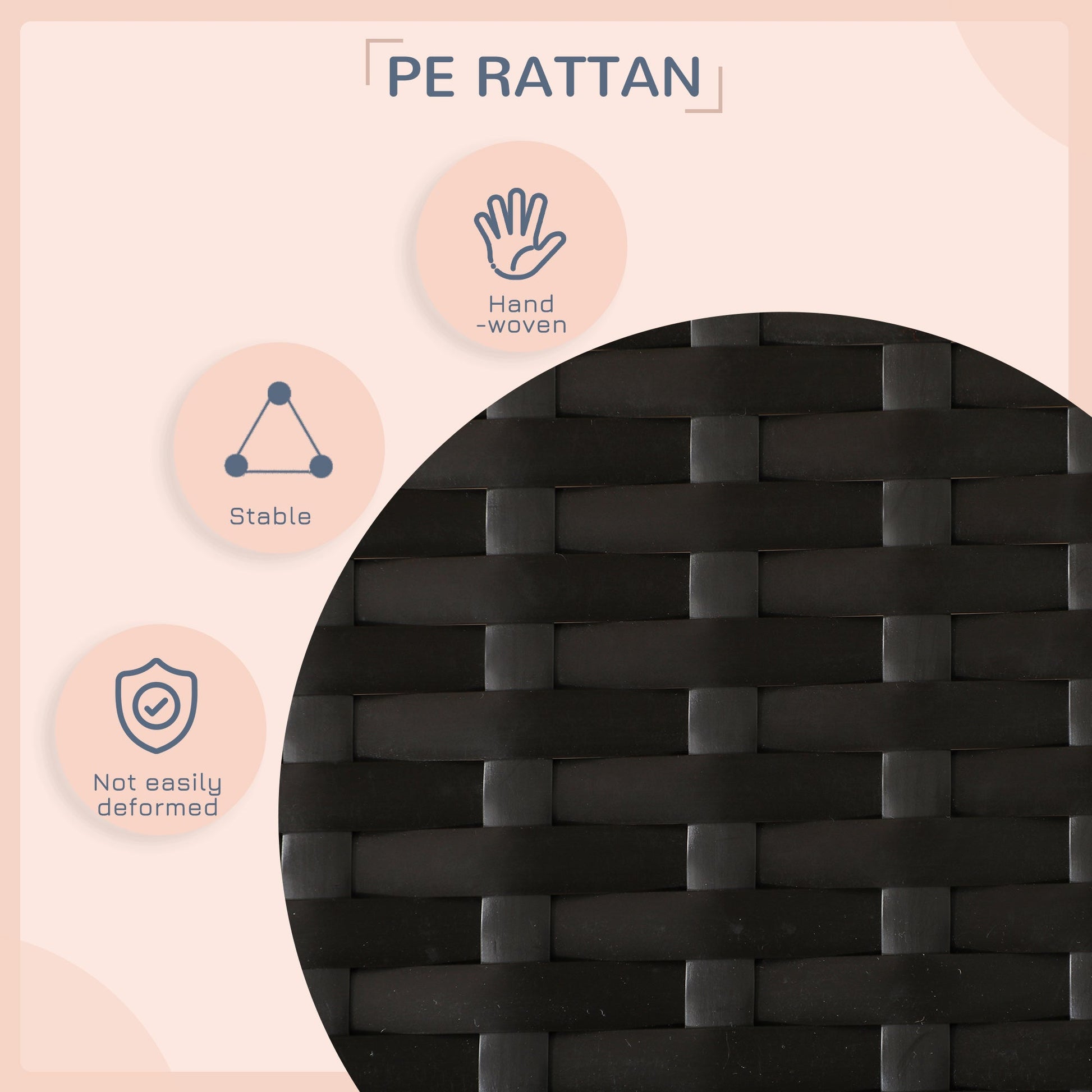KFX-1260349 Portable Outdoor Dog Shelter with Wheels for Small and Medium Dogs, Dark Brown Rattan Design
