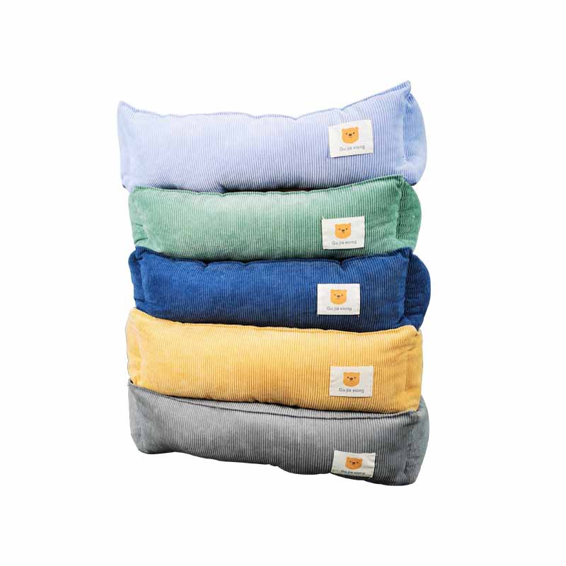 KFX-1261757 Cozy Fabric Craft Printing Square Pet Bed in Various Colors