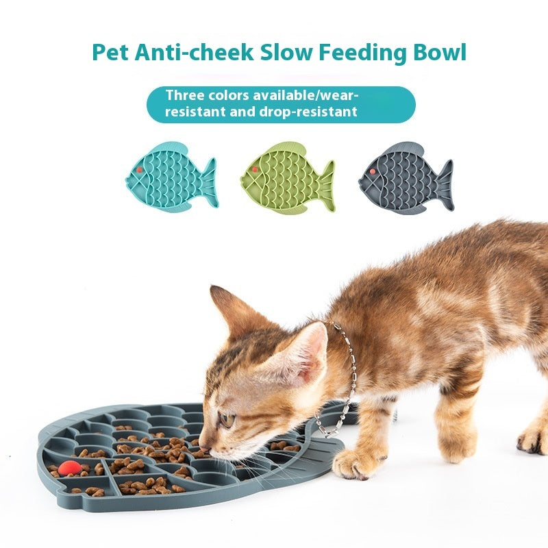 KFX-1261885 Slow Feed Anti-Choke Bowl for Pets - Silicone Meal Solution