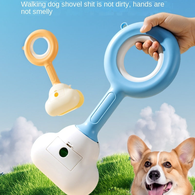 KFX-1268925 Cloud-Shaped Pooper Scooper for Outdoor Pet Waste Cleanup, Comfortable No-Contact Design
