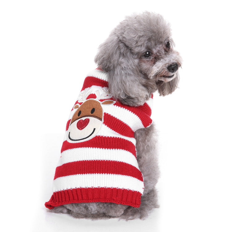 KFX-1269821 Cozy Wool Pet Sweater for Autumn and Winter - Stylish British-Inspired Design