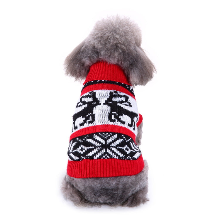 KFX-1269821 Cozy Wool Pet Sweater for Autumn and Winter - Stylish British-Inspired Design
