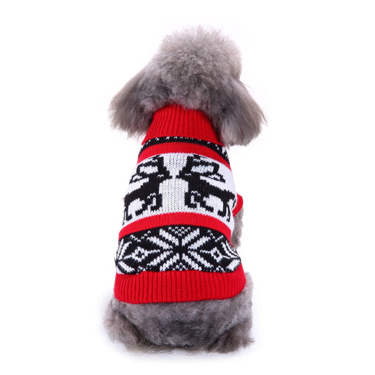 KFX-1269821 Cozy Wool Pet Sweater for Autumn and Winter - Stylish British-Inspired Design