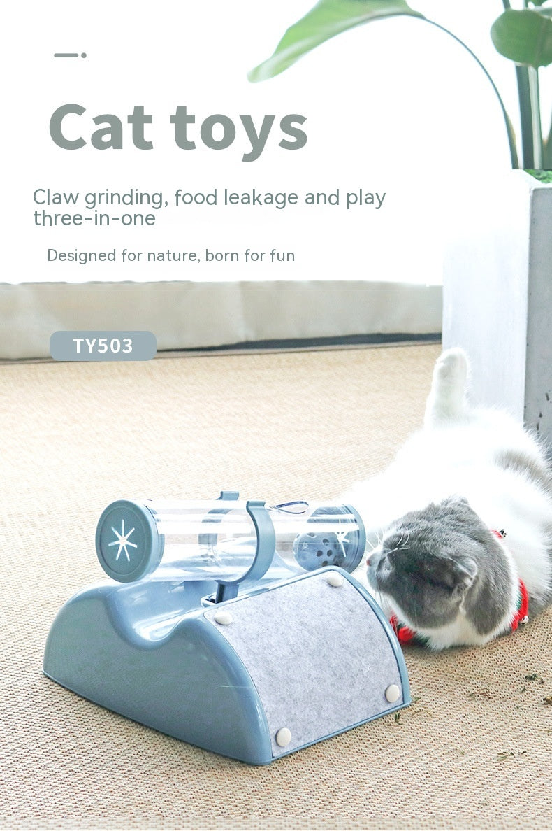 KFX-1271229 Automatic Cat Toy for Self-Play and Feeding - Blue, Pink, Green Options