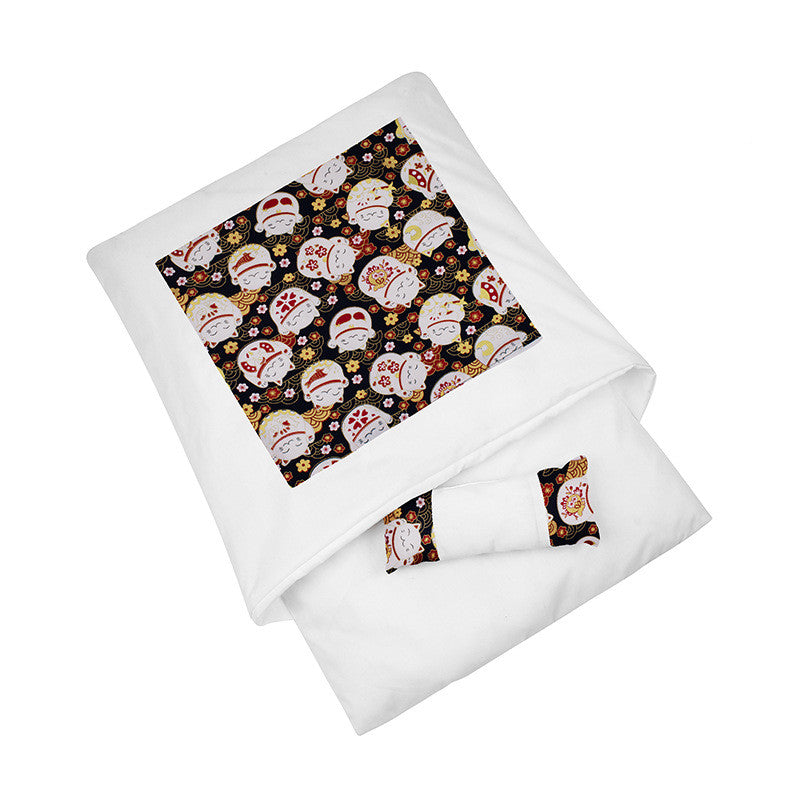 KFX-1271485 Cozy Winter Cat Bed with Removable Washable Quilt for All Seasons