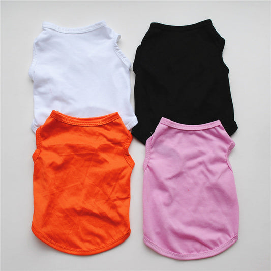 KFX-1273789 Solid Color Casual Dog Vest - Thin White Edition for All Dogs