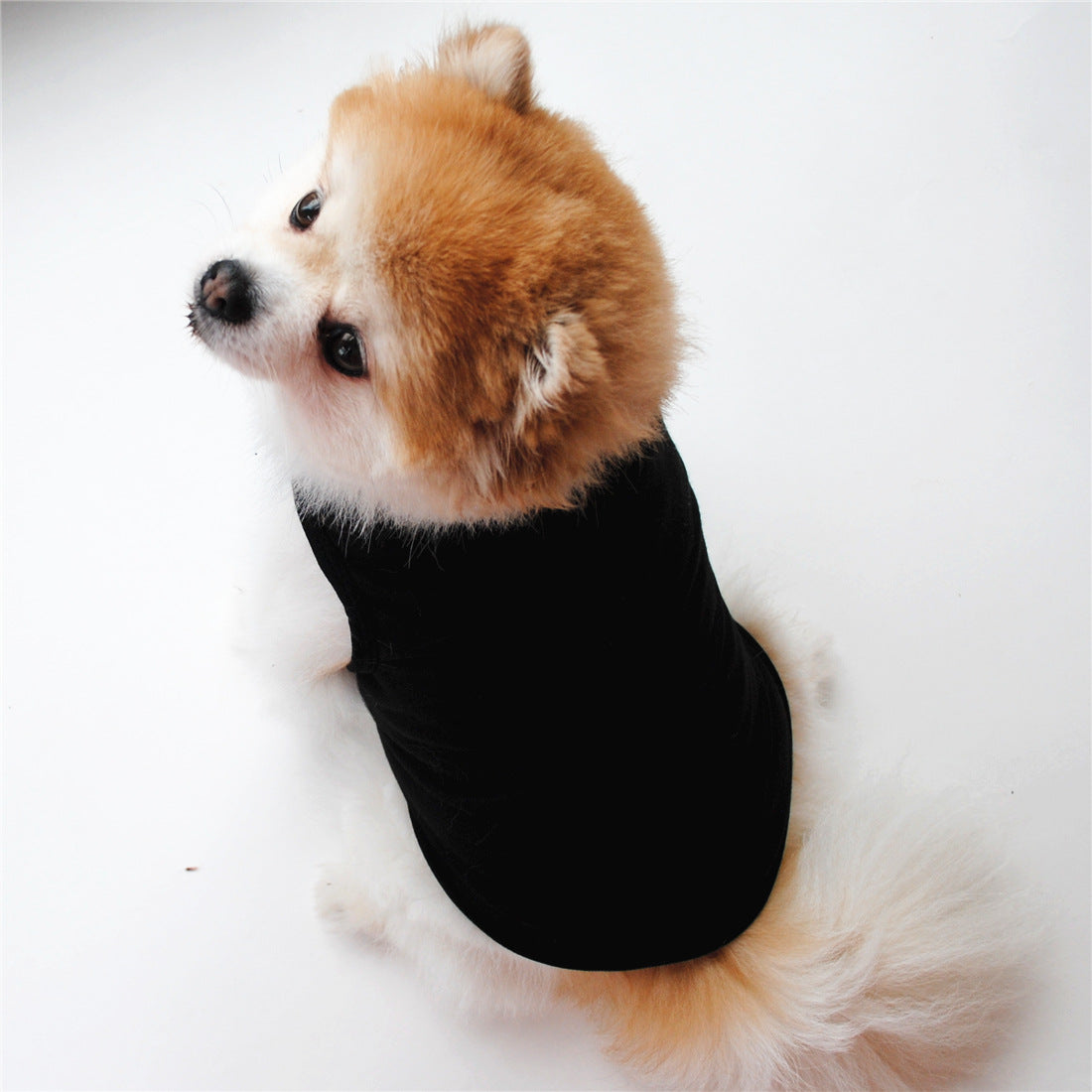 KFX-1273789 Solid Color Casual Dog Vest - Thin White Edition for All Dogs