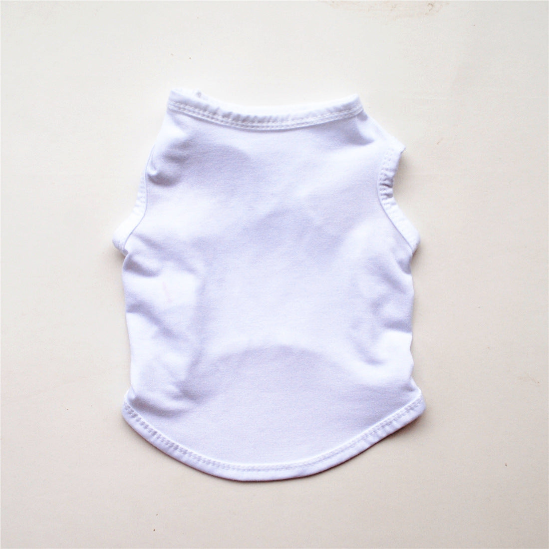 KFX-1273789 Solid Color Casual Dog Vest - Thin White Edition for All Dogs