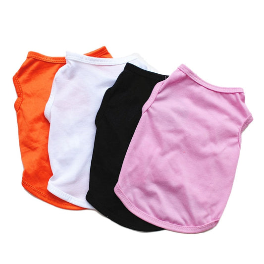KFX-1273789 Solid Color Casual Dog Vest - Thin White Edition for All Dogs