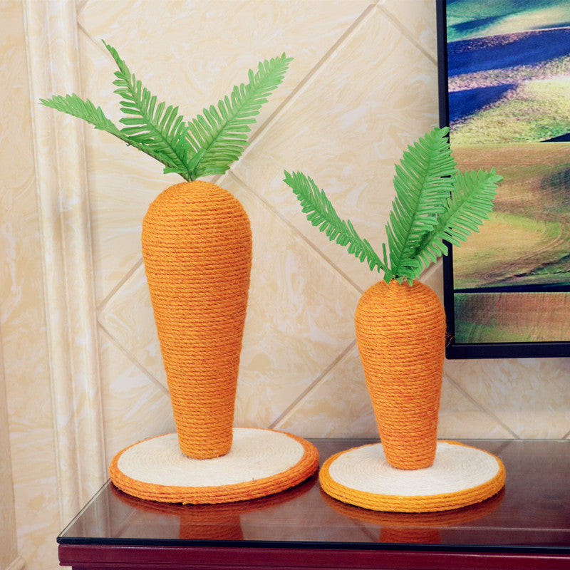 KFX-1276477 Two-Color Sisal Cat Toy Radish for Biting and Play - Medium Size 26x26x29 cm