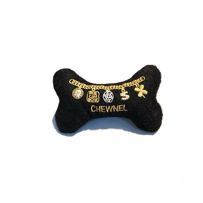 KFX-1278013 Plush Black Handbag Dog Sound Toy for Interactive Play