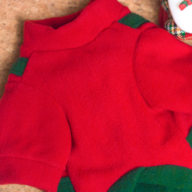 KFX-1278269 Christmas Plus Velvet Sweater for Small and Medium Dogs - Red and Green Options Available