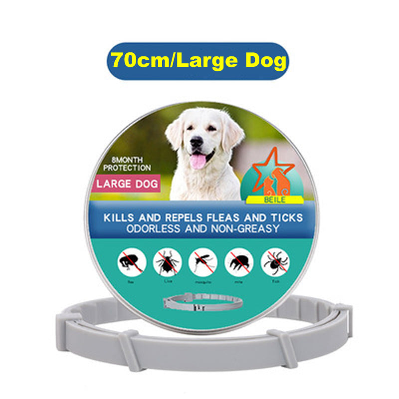 KFX-1280957 Flea-Repellent Silicone Collar for Large Dogs and Small Dogs or Cats - All-Season Design