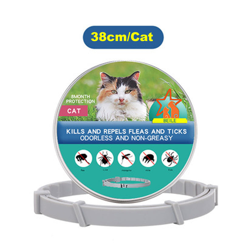 KFX-1280957 Flea-Repellent Silicone Collar for Large Dogs and Small Dogs or Cats - All-Season Design