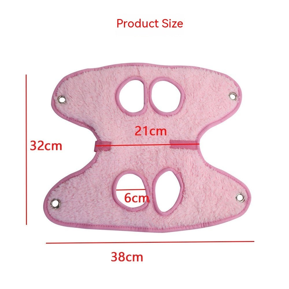 KFX-1281341 Cozy Flannel Cat Beauty Hammock in Gray and Pink, Load Capacity 12kg