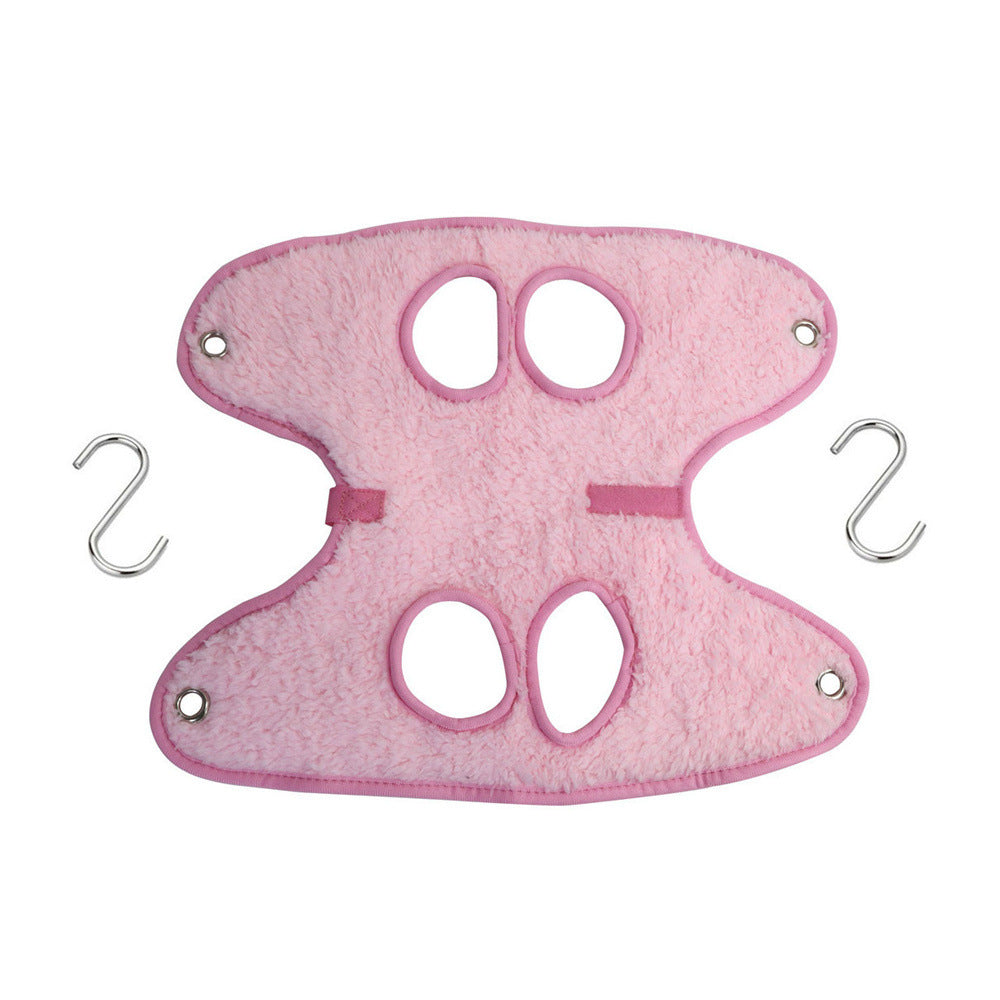 KFX-1281341 Cozy Flannel Cat Beauty Hammock in Gray and Pink, Load Capacity 12kg