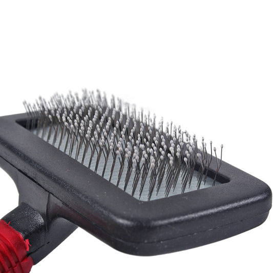 KFX-1284541 Two-Piece Steel Needle Comb with Massage Handle for Pets - 9.5x14.5 cm