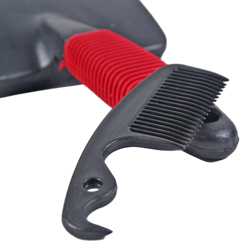 KFX-1284541 Two-Piece Steel Needle Comb with Massage Handle for Pets - 9.5x14.5 cm