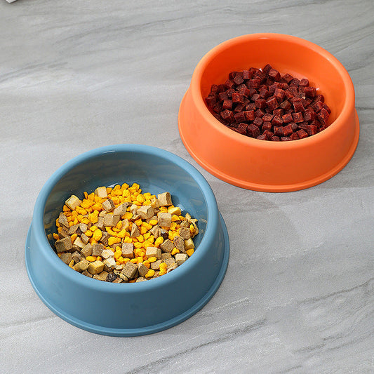 KFX-1284925 Frosted Plastic Pet Bowl with Footprints for Dogs and Cats - Various Sizes and Colors