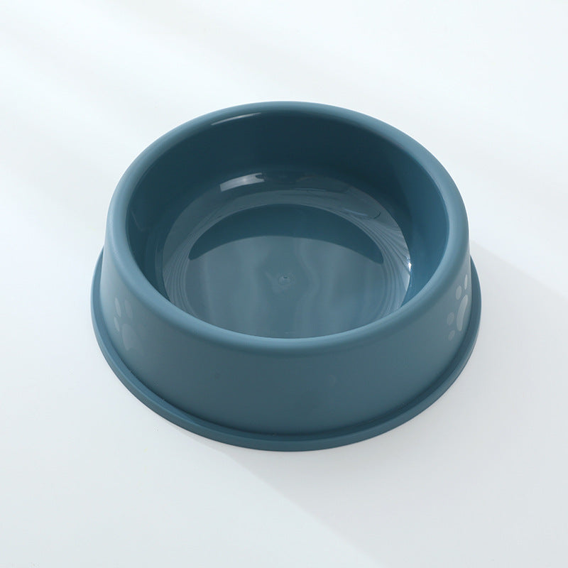 KFX-1284925 Frosted Plastic Pet Bowl with Footprints for Dogs and Cats - Various Sizes and Colors