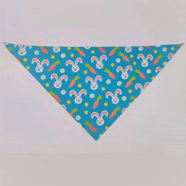 KFX-1286333 Digital Print Easter Bunny Egg Toy - Polyester Fabric, Soft & Durable, Triangle Towel Included