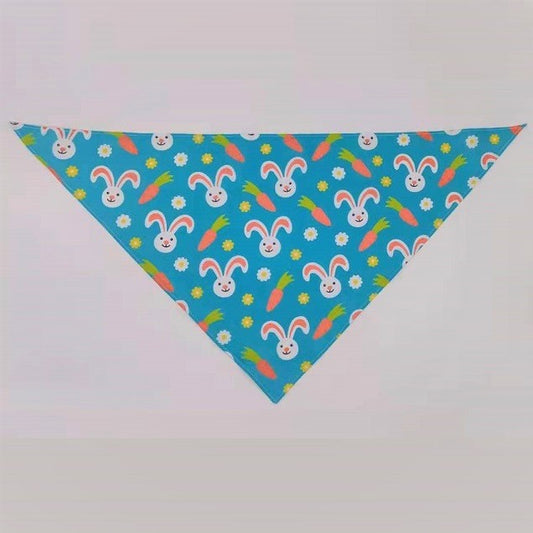 KFX-1286333 Digital Print Easter Bunny Egg Toy - Polyester Fabric, Soft & Durable, Triangle Towel Included