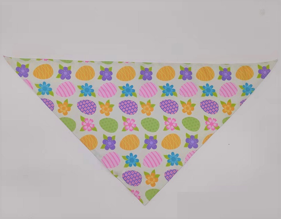 KFX-1286333 Digital Print Easter Bunny Egg Toy - Polyester Fabric, Soft & Durable, Triangle Towel Included