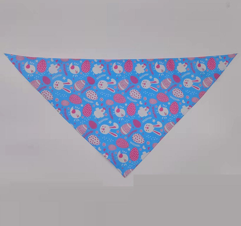 KFX-1286333 Digital Print Easter Bunny Egg Toy - Polyester Fabric, Soft & Durable, Triangle Towel Included