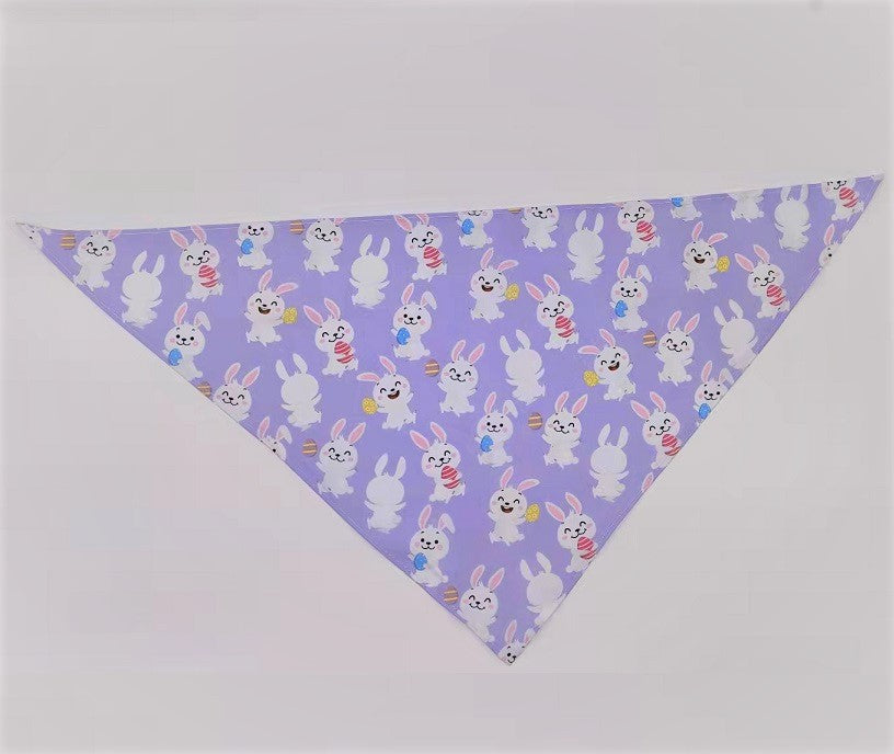 KFX-1286333 Digital Print Easter Bunny Egg Toy - Polyester Fabric, Soft & Durable, Triangle Towel Included