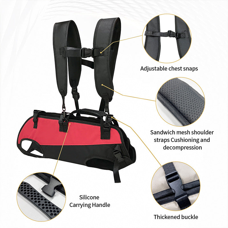 KFX-1287997 Multifunctional Airborne Pet Backpack Stretcher for Outdoor Adventures