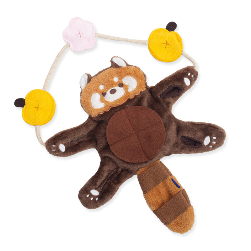 KFX-1288381 Interactive Plush Teddy Bear Toy for Small Dogs - Teeth Grinding and Food Hiding Accessory