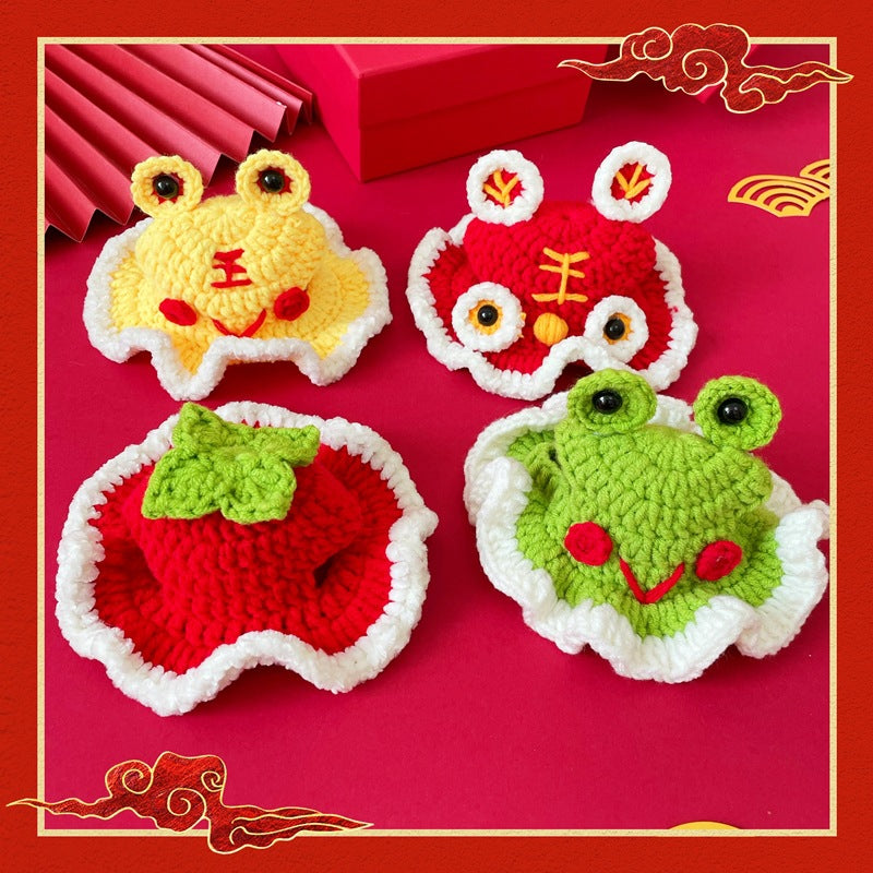 KFX-1292861 Festive Winter Pet Hats for Cats and Dogs – Tiger, Fruit, Frog Designs