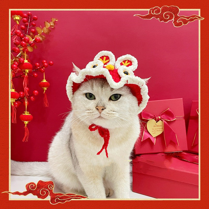 KFX-1292861 Festive Winter Pet Hats for Cats and Dogs – Tiger, Fruit, Frog Designs