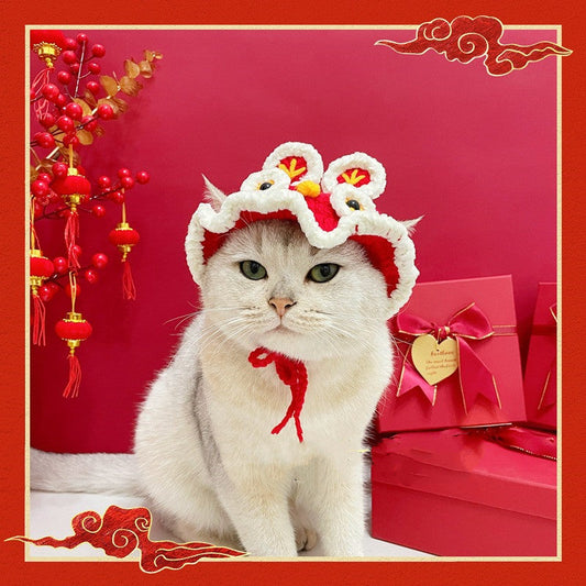KFX-1292861 Festive Winter Pet Hats for Cats and Dogs – Tiger, Fruit, Frog Designs