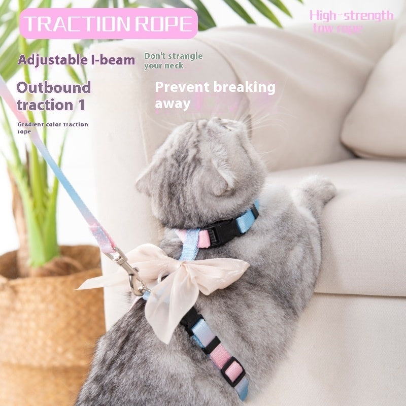 KFX-1293757 Breathable Traction Vest for Pets in White, Blue, Pink, and Purple