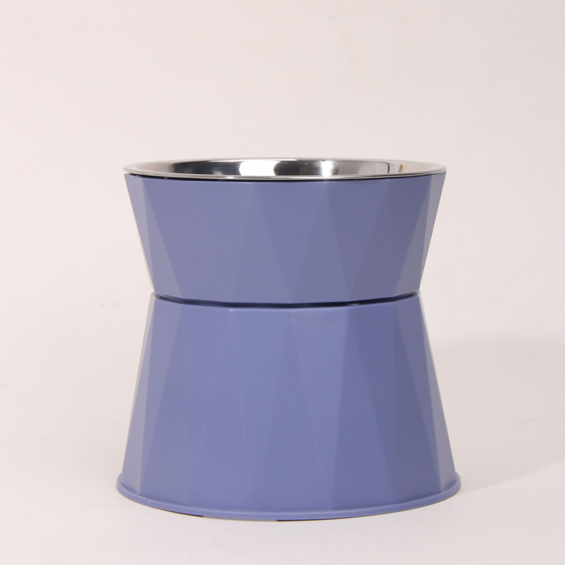 KFX-1294653 Stainless Steel Pet Bowl with High Foot Neck Protection for Cats – Available in Pink, Blue, and White