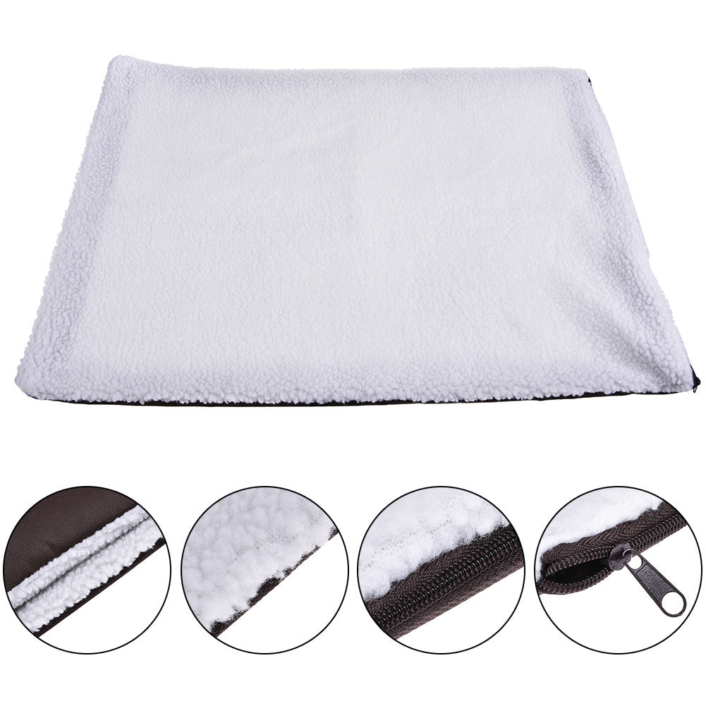 KFX-1296317 Soft and Cozy Removable Washable Pet Mat for Autumn and Winter, 60x45cm, 86.5x60.5cm, with Aluminum and Pearl Cotton Filling