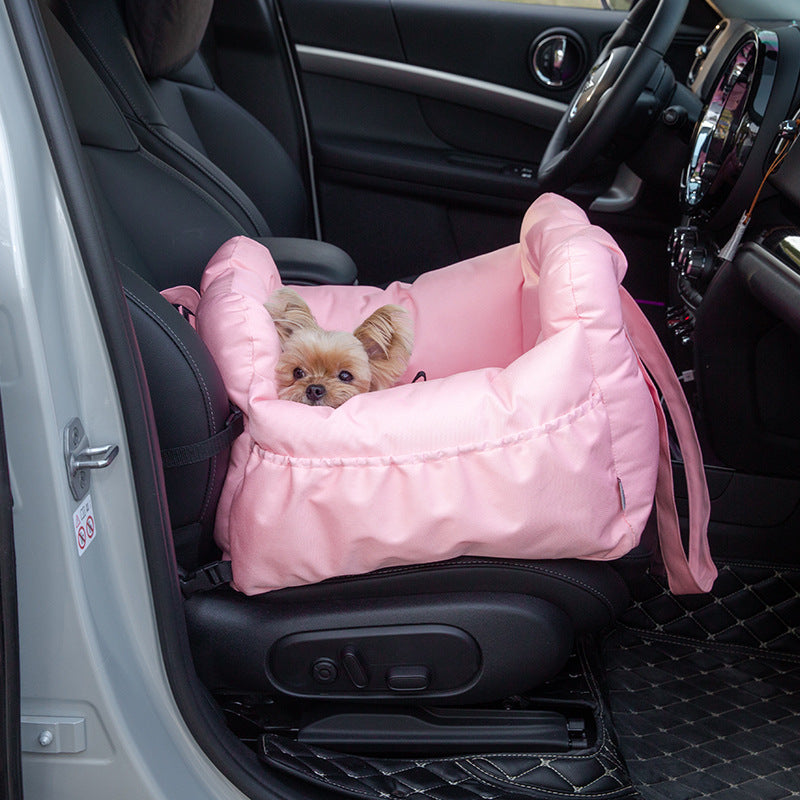 KFX-1298493 Multifunctional Pet Cart Nest Safety Seat for Dogs - Available in Gray, Coffee, Dark Blue, Pink