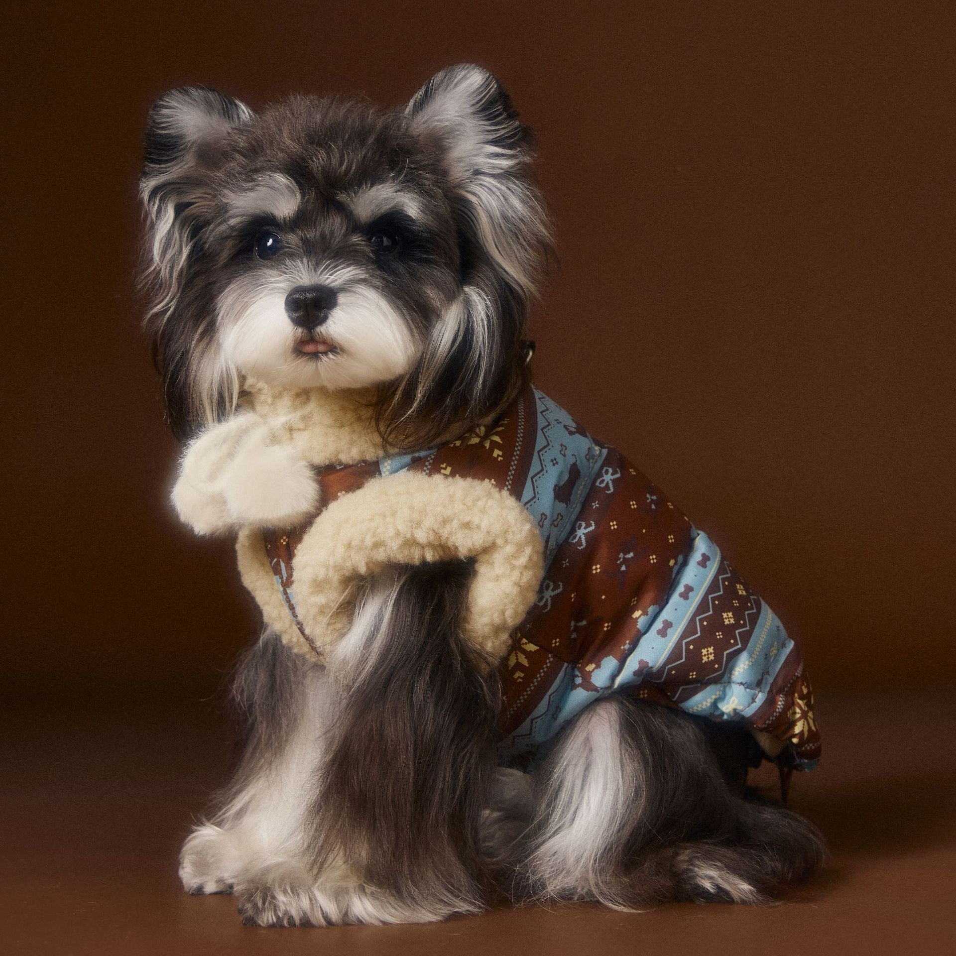 KFX-1299005 Light Pink Bichon Schnauzer Teddy Vest for Pets - Soft 90% Duck Down Insulated Clothing in Multiple Sizes