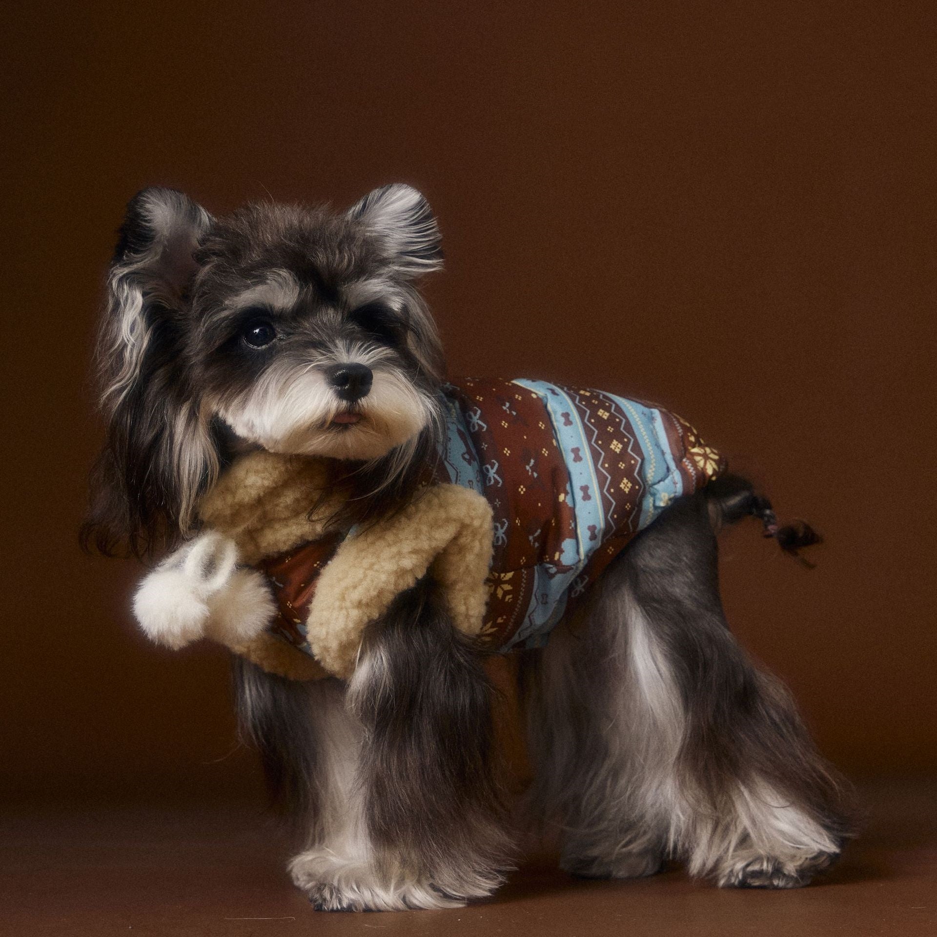 KFX-1299005 Light Pink Bichon Schnauzer Teddy Vest for Pets - Soft 90% Duck Down Insulated Clothing in Multiple Sizes