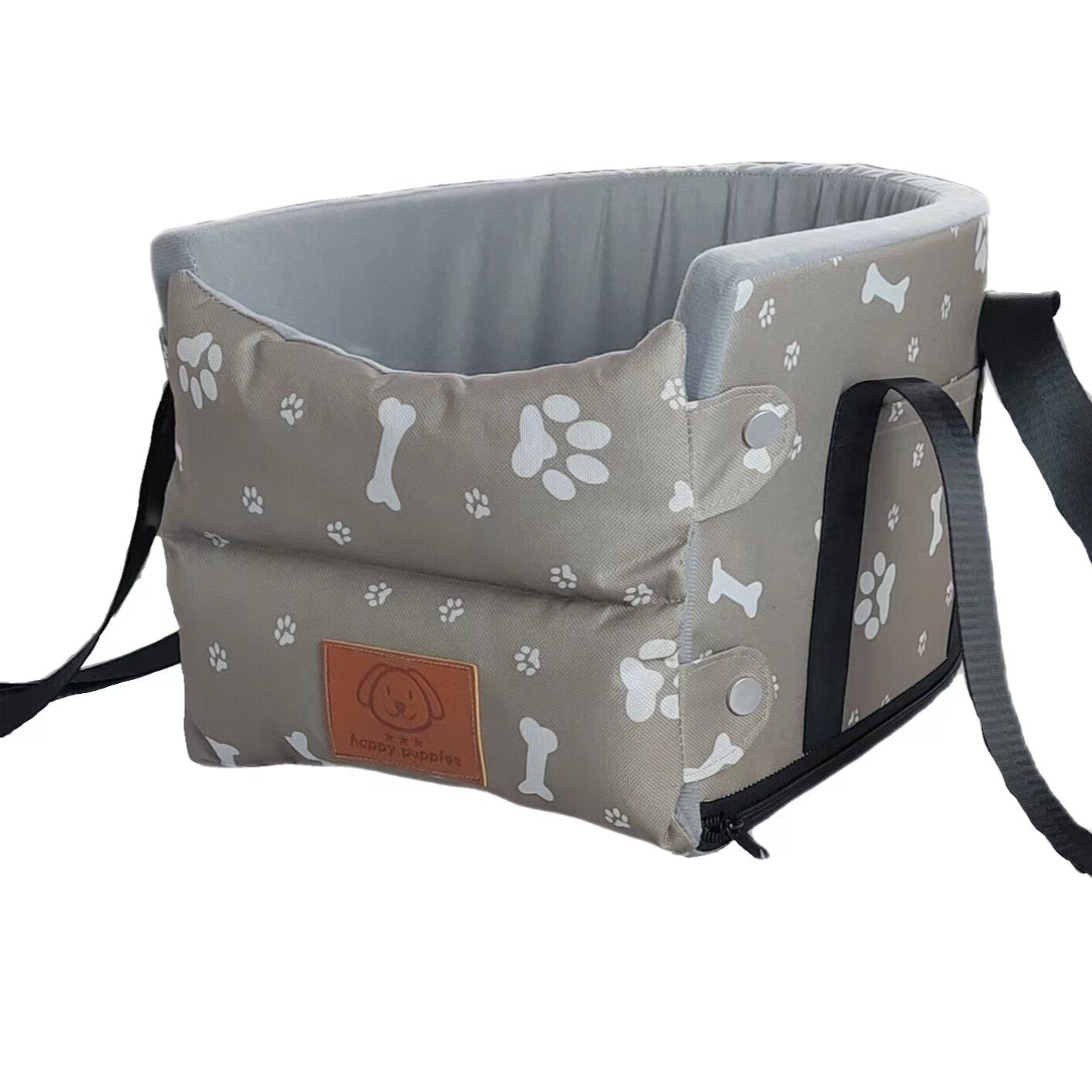 KFX-1299261 Portable Dark Gray Pet Carrier Bed for Travel - Ideal for Pets Up to 8kg