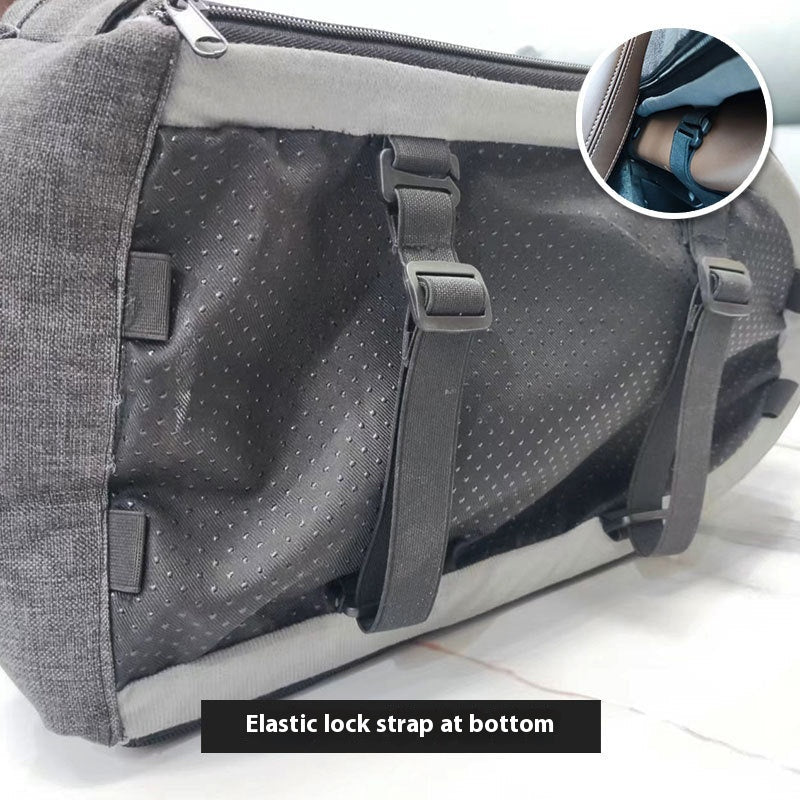 KFX-1299261 Portable Dark Gray Pet Carrier Bed for Travel - Ideal for Pets Up to 8kg