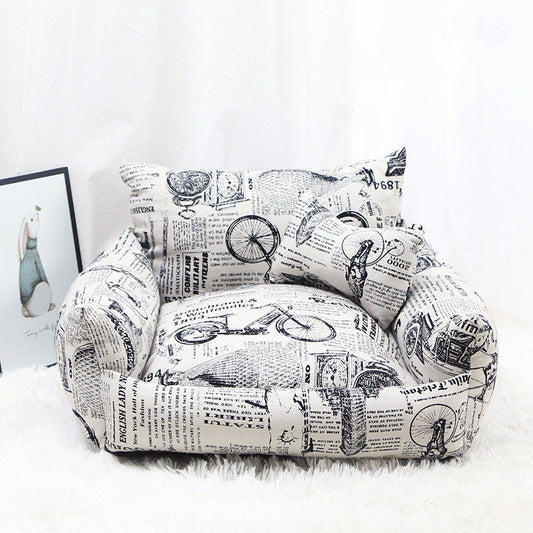 KFX-1300285 Cozy Canvas Pet Nest for Autumn and Winter - Various Colors and Designs