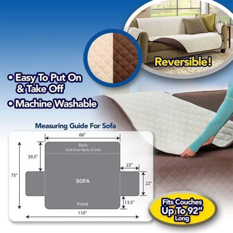 KFX-1302077 Waterproof Wear-Resistant Pet Sofa Mat in Brown - Modern Linen Slipcover for Home