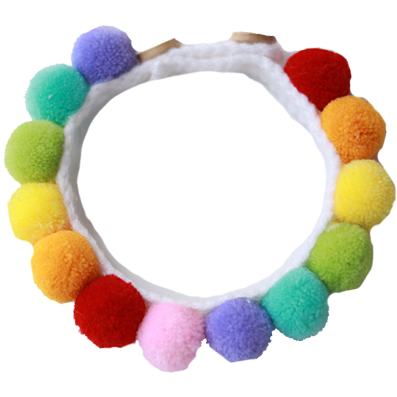 KFX-1302205 Colorful Hair Ball Collar for Cats and Dogs - XS to L