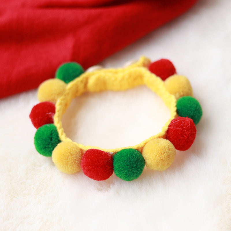 KFX-1302205 Colorful Hair Ball Collar for Cats and Dogs - XS to L