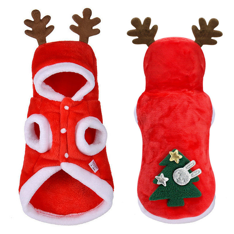 KFX-1304381 Cozy Pet Flannel Christmas Elk Outfit for Pets