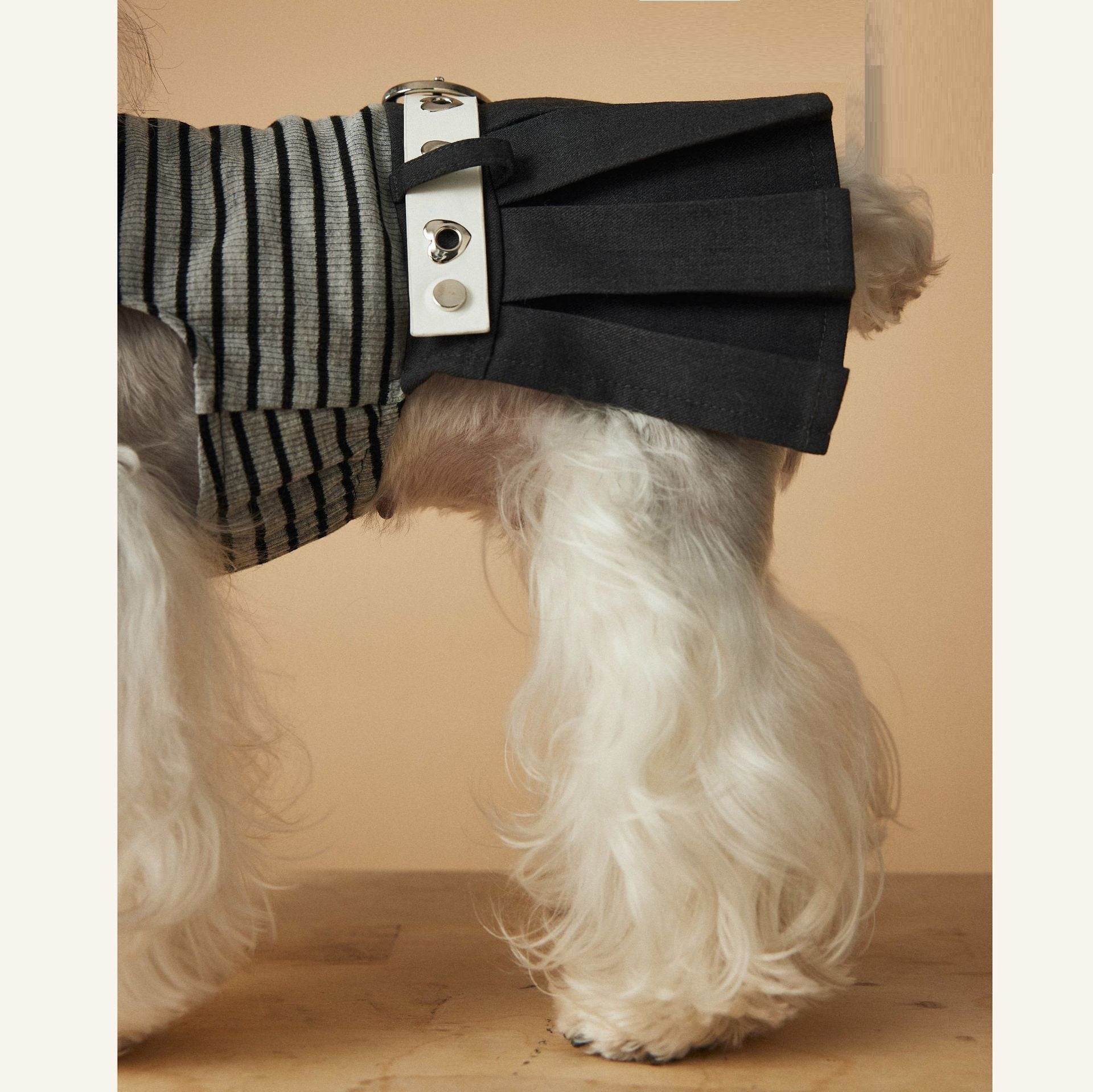 KFX-1305789 Spring and Summer Striped Dress for Dogs, Casual Polyester Pet Clothing in Multiple Sizes