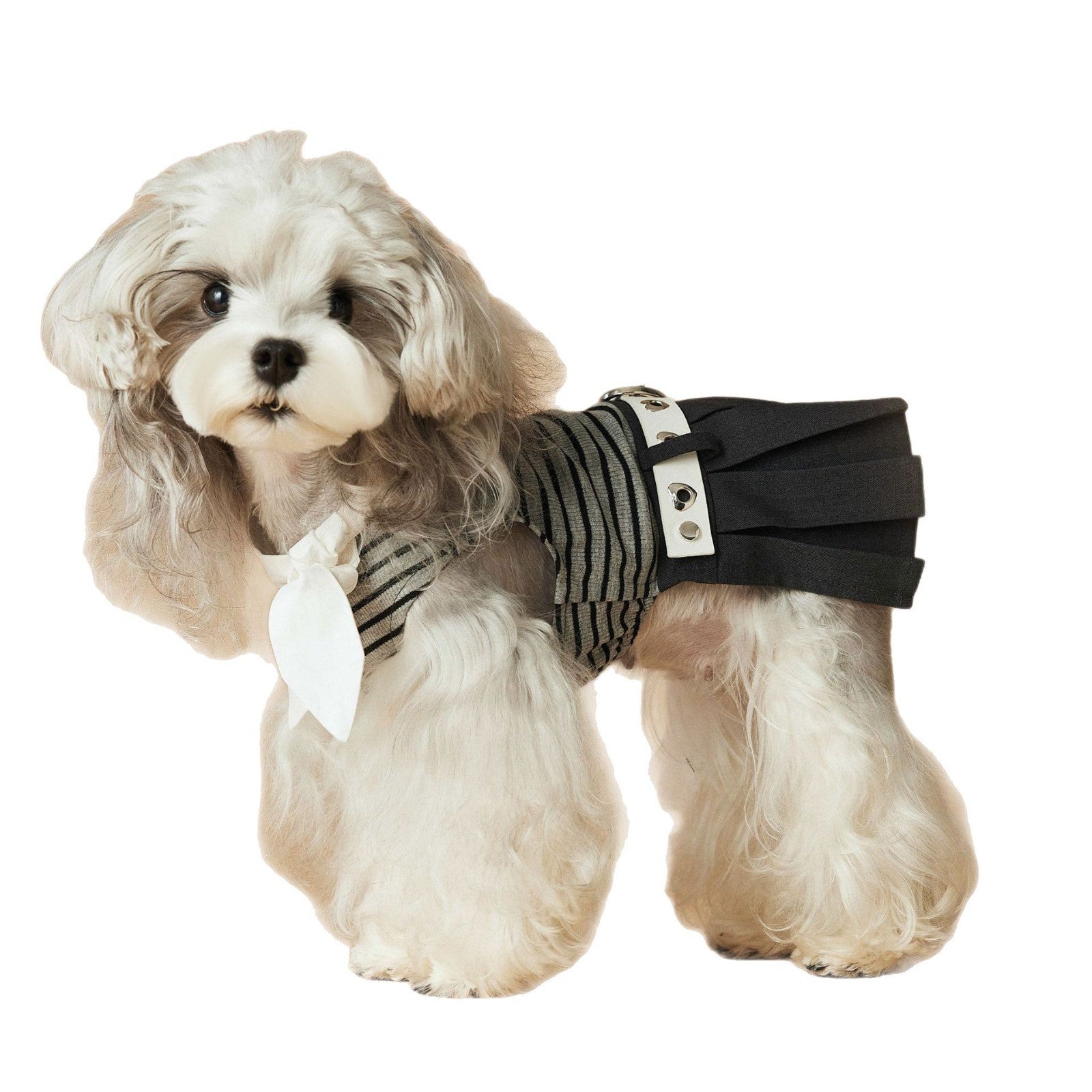 KFX-1305789 Spring and Summer Striped Dress for Dogs, Casual Polyester Pet Clothing in Multiple Sizes